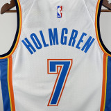 22/23 OKC Thunder HOLMGREN #7 White Top Quality Hot Pressing NBA Jersey