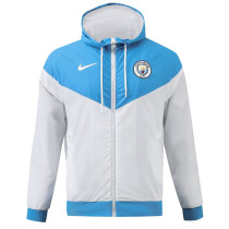 2024 Man City White&Blue  Retro version Windbreaker