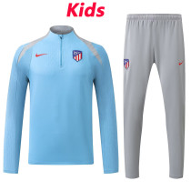 24/25 ATM Sky Blue Kids Half Pull Tracksuit  (童装、半拉链)
