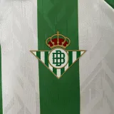 24/25 Real Betis Home Fans Soccer Jersey(胸前FREVER GREEN广告)
