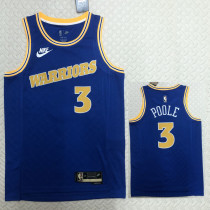 22/23 WARRIORS POOLE #3 Blue Top Quality Hot Pressing NBA Jersey (Retro Logo)