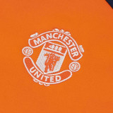24/25 Man Utd Orange  Half Pull Tracksuit  (橙色、半拉链)