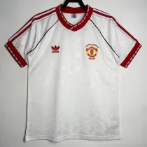 1990/1991 Man Utd White Special Edition Retro Soccer Jersey