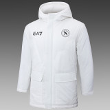 24/25  Napoli White Hooded Cotton Coat