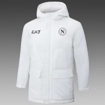 24/25  Napoli White Hooded Cotton Coat