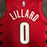 22/23 TRAIL BLAZERS LILLARD #0 Red Top Quality Hot Pressing NBA Jersey (Trapeze Edition)