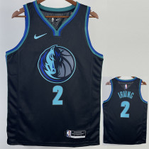 22/23 Dallas Mavericks IRVING #2 Blue Black Top Quality Hot Pressing NBA Jersey