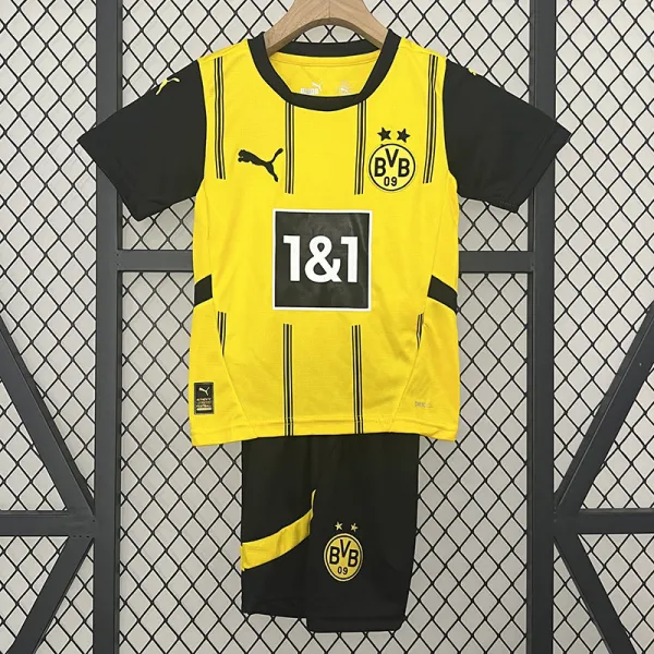 24/25 Dortmund Home Kids Soccer Jersey