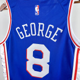 22/23 76ERS GEORGE  # 8 Blue Away Top Quality Hot Pressing NBA Jersey客场