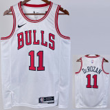 22/23 BULLS DEROZAN #11 White Top Quality Hot Pressing NBA Jersey