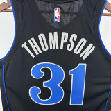 23/24 Dallas Mavericks THOMPSON #31 Black City Edition Top Quality Hot Pressing  NBA Jersey城市版