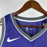 23/24 Kings DeROZAN #10 Away Purple Top Quality Hot Pressing NBA Jersey