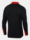 24/25 PSG Black&Red Collar Half Pull Tracksuit  (半拉链)