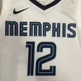 22/23 GRIZZLIES MORANT #12 White Edition Top Quality Hot Pressing NBA Jersey