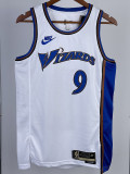 22/23 Wizards AVDIJA #9 White Top Quality Hot Pressing NBA Jersey (Retro Logo)