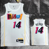 22/23 HEAT HERRO #14 White City Edition Top Quality Hot Pressing NBA Jersey