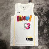 22/23 HEAT ADEBAYO #13 White City Edition Top Quality Hot Pressing NBA Jersey