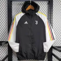 24/25 JUV Black & White Hooded Windbreaker(白袖）
