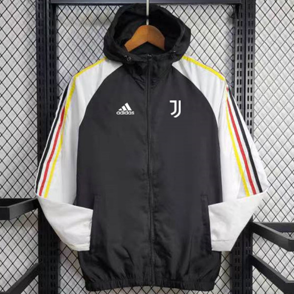 24/25 JUV Black & White Hooded Windbreaker(白袖）