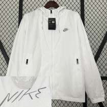 2024 New NK White Windbreaker(背上带黑字、连帽）