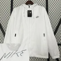 2024 New NK White Windbreaker(背上带黑字、连帽）