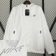 2024 New NK White Windbreaker(背上带黑字、连帽）