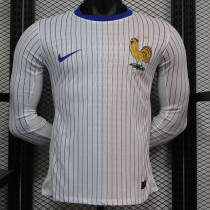 24/25 France Away  Player Version Long Sleeve Soccer Jersey (长袖)