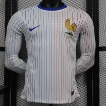 24/25 France Away  Player Version Long Sleeve Soccer Jersey (长袖)