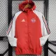 24/25 Man Utd Red &White Hooded Windbreaker