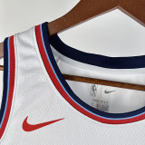 24/25 Clippers HARDEN #1 White City Edition Home Top Quality Hot Pressing NBA Jersey