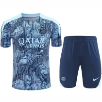 24/25 PSG Blue Striped Silk Training Short Suit