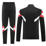 24/25  Man Utd  Black Jacket Tracksuit #06(袖带红白边）
