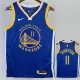 22/23 WARRIORS THOMPSON #11 Blue Top Quality Hot Pressing NBA Jersey (V领)