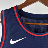 23/24 76ERS MAXEY #0 Dark Blue City Edition Top Quality Hot Pressing NBA Jersey