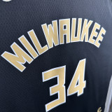 23/24 LAKERS LETTER BROTHER #34 Black Honor EditionTop Quality Hot Pressing NBA Jersey
