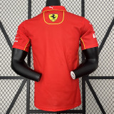 2024 F1 Formula One Ferrari Polo Red Racing Suit (有领、左肩带DX广告)