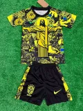 2024 Brazil Christ statue Yellow Kids Soccer Jersey
