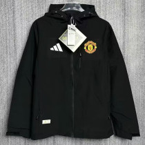 24/25 Man Utd Black Hooded Windbreaker(Y012冲锋衣）