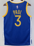 22/23 WARRIORS PAUL #3 Blue Top Quality Hot Pressing NBA Jersey (V领)