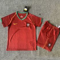 2006 Portugal Home Kids Retro Soccer Jersey