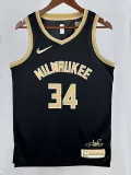 23/24 LAKERS LETTER BROTHER #34 Black Honor EditionTop Quality Hot Pressing NBA Jersey