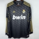 2011/2012 RMA Away Black Long Sleeve Retro Soccer Jersey (长袖) (钢印)