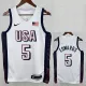 2024 Olympic Game USA EDWARDS # 5 White Basketball Jersey