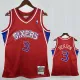 96/97 76ERS IVERSON  # 3 Red Newcomer Top Quality Hot Pressing Retro NBA Jersey