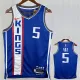 23/24 Kings FOX #5 Blue City Edition Top Quality Hot Pressing NBA Jersey