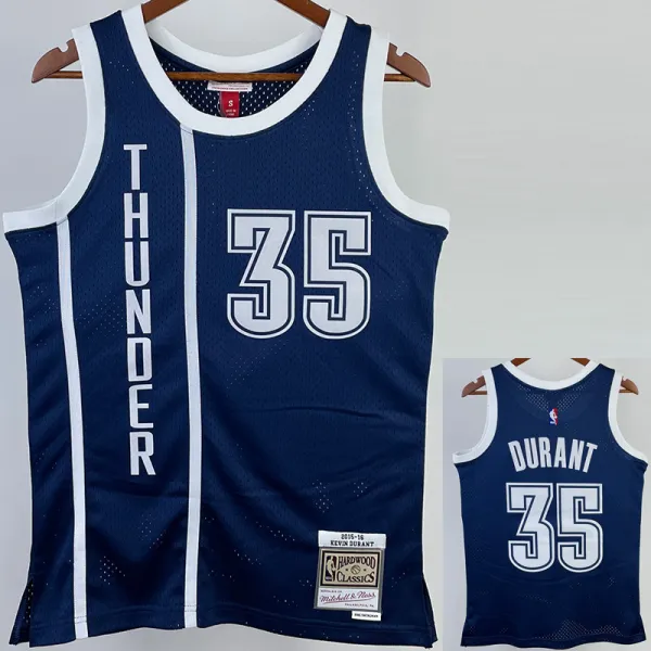 2015/2016 OKC DURANT #35 Royal Blue Retro Top Quality Hot Pressing NBA Jersey