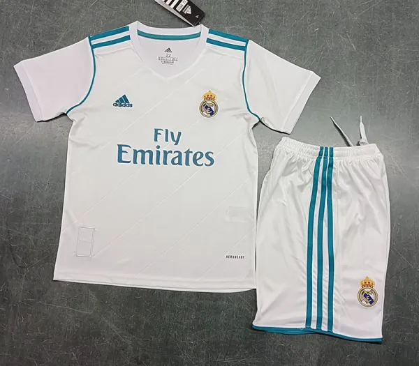 2017/2018RMA Home Retro Kids Soccer Jersey