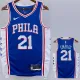 22/23 76ERS EMBIID #21 Blue Top Quality Hot Pressing NBA Jersey (V领）