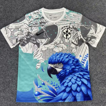 25/26 Brazil Parrot Special Edition White Fans Soccer Jersey