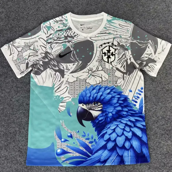25/26 Brazil Parrot Special Edition White Fans Soccer Jersey